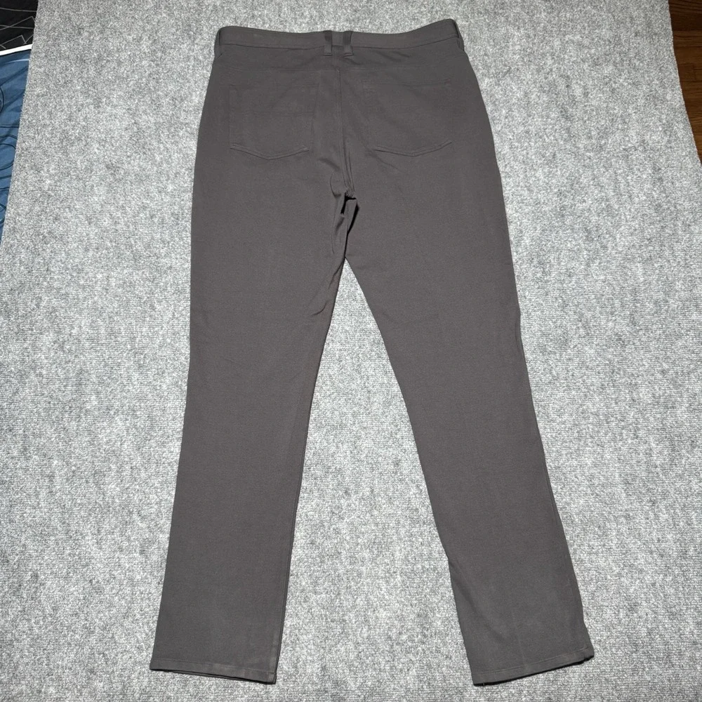 Bugatchi Pants‎ Mens 36X32 Gray Rayon Nylon Stretch Chino Slacks 5 Pocket